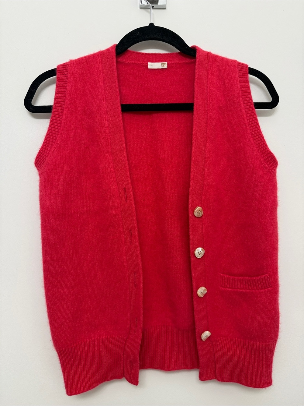 100% Cashmere Pink Sleeveless Sweater Vest